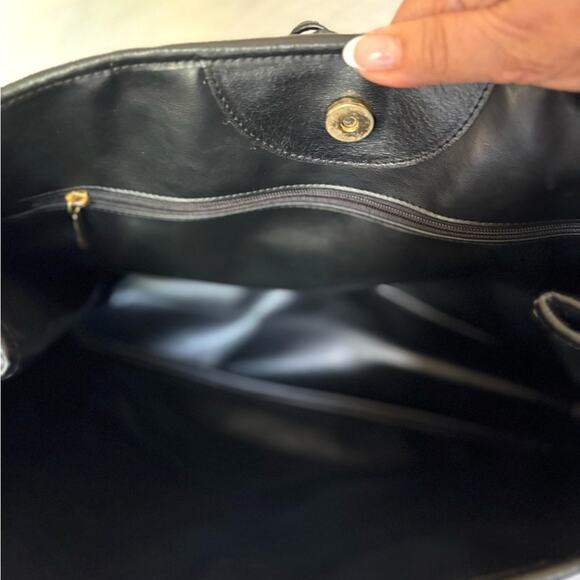 Longchamp Black Leather Top Handle Handbag - Picture 8 of 10